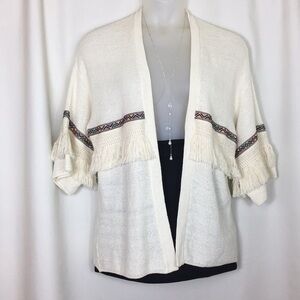 H&M Coachella, fringed cardigan, size M/L. NWOT.